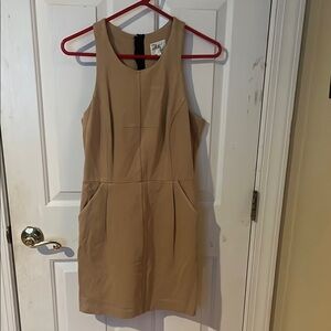 Milly Tan Halter Sheath Mini Dress for Work women’s size Medium